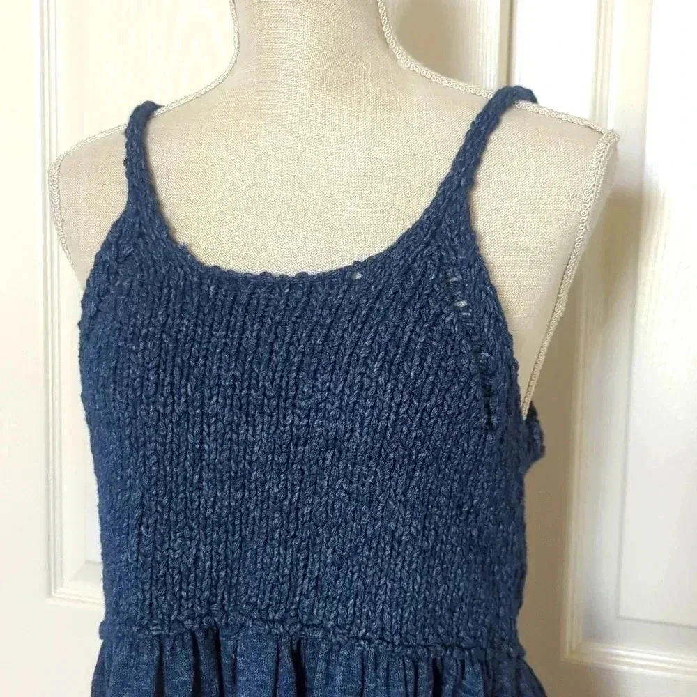 Free People Marled Knit Sweater Halter Top Tunic - Picture 6 of 10